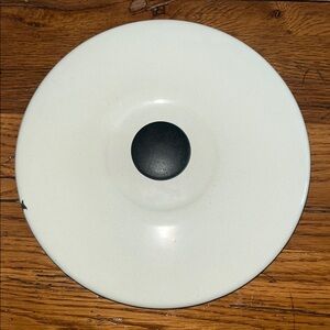 Vintage Classic Off-white Black Handle Pot Lid